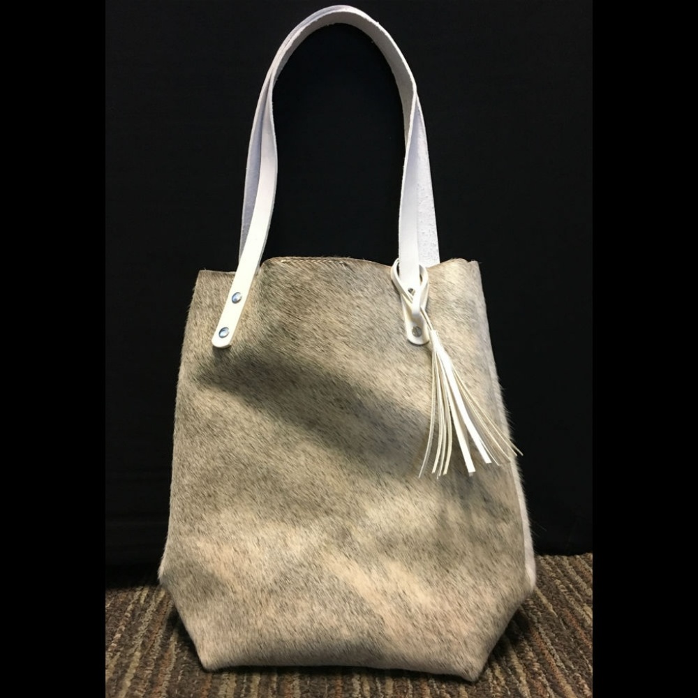 Light rawhide tote